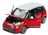 WELLY Koleksiyon 1 / 24 Ölçek Fiat 500L Kırmızı Model Metal Araba thumbnail 3