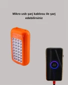 Gold Silver Güneş Enerjili Powerbank Işıldak – 10000 mAh, 32 LED, Çift USB, Su Geçirmez thumbnail 4