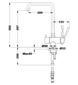 TEKA OS 210 DÖNER BAŞLIKLI ARITMALI FİLTRELİ SİSTEME UYUMLU INOX MUTFAK EVYE BATARYASI - 3