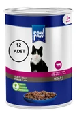 (KLASSMAMA) Joleli Biftek Etli Yetişkin Kedi Konservesi 400Gr 12'li - 1