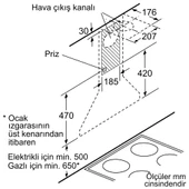 Siemens iQ100 Duvar Tipi Davlumbaz 60 cm Beyaz LC64PCC20T thumbnail 7