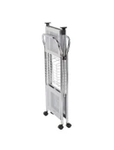 Katlanabilir Tekerlekli Metal Raflı Servis Arabası – Beyaz - 3