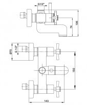 Eca Quadrille Banyo Duş Bataryası Altın Gold 102802230 - 2