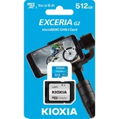 <![CDATA[KIOXIA 512GB EXCERIA G2 LMEX2L512GG2 4K MICRO-SD HAFIZA KARTI]]> - 2