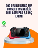 Geniş Ekranlı 500 Oyunlu Taşınabilir El Konsolu – Her Yerde Kesintisiz Oyun Keyfi - 1