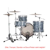 Ludwig Neusonic Downbeat Steel Blue Pearl Davul Shell Set thumbnail 9