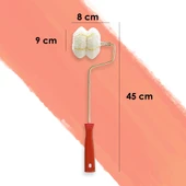 Dekor-1088 Eksport 8 cm Çap 14 mm Tüylü Yaylı Saplı Boru Boyama Rulosu 7 cm thumbnail 3