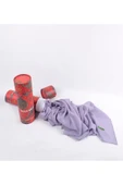 Krınkıl Şal, Özel Hediye Kutulu, Nefes Alan, Esnek Ve Kolay Şekil Hafif Tasarım Lila - 3