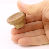 Alegro Düğme Açık Ceviz Plastik Tek Vidalı Mobilya Mutfak Dolap Dolabı Çekmece Kulpu Kulbu Kulp thumbnail 7