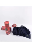 Krınkıl Şal, Özel Hediye Kutulu, Nefes Alan, Esnek Ve Kolay Şekil Hafif Tasarım Lacivert - 3