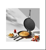 Granit Döküm Tava Çift Taraflı Balık Tavası Döküm 28 cm thumbnail 2