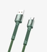 K551 Safe 3A Örgülü Metal Başlı Micro USB Şarj Kablosu - 5