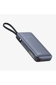 P131 Premium 130W Dijital Ekranlı Dahili Type-C Kablolu 20000 mAh Powerbank - 2