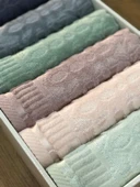 6 Lı Royam Hazangülü Mira %100 Pamuklu Kutulu El Yüz Havlusu Seti 50 x 90 thumbnail 3