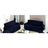 Altın Kelebek Bürümcük Koltuk Örtüsü Maxi Çekyat (3+3)-Siyah thumbnail 2