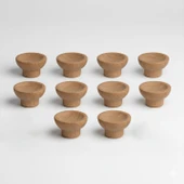 Alegro Düğme 10 Adet Set Açık Ceviz Plastik Tek Vidalı Mutfak Dolabı Çekmece Dolap Kulpu Kulbu Model thumbnail 1