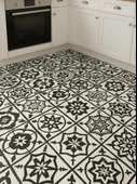 30cmx30cm 10 Adet Yapışkanlı Osmanlı çini Floor Pvc Panel  Zemin Kaplama Paneli Arkası Kauçuklu 2124 - 2