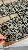 30cmx30cm 10 Adet Yapışkanlı Osmanlı çini Floor Pvc Panel  Zemin Kaplama Paneli Arkası Kauçuklu 2124 - 8
