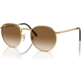 Ray-Ban New Round 3637 001/51 Gold-Light Brown Güneş Gözlüğü - 2