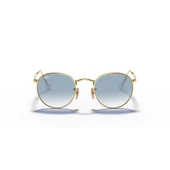 Ray-Ban Round Flat 3447N 001/3F Gold-Light Blue Güneş Gözlüğü - 2