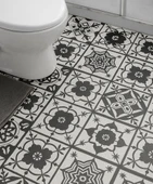 30cmx30cm 10 Adet Yapışkanlı Osmanlı çini Floor Pvc Panel  Zemin Kaplama Paneli Arkası Kauçuklu 2124 - 5