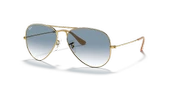 Ray-Ban Aviator 3025 001/3F Gold-Light Blue Güneş Gözlüğü thumbnail 1