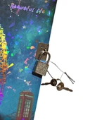 Yıldızlı Gece Hatıra Defteri (Günlük) Kilitli Defter 80 yaprak - Lunapark thumbnail 2