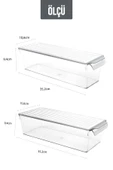 İronika Kapaklı Buzdolabı Düzenleyici Meyve Sebze Saklama Kabı Organizer 4'lü Set 7 L - 4,5 L - 3 L - 2 L - 7