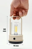 Şarjlı Kamp Lambası Filament Işıklı Orta-Yüksek Işık SOS Askılı Işıldak El Feneri Gece Lambası 382 thumbnail 2