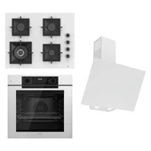 Ferre Fryart-Silentart Serisi Beyaz Set (SC406-WFA + QEP63CB +D078-SA ) - Döküm Izgara / 65 cm Ocak thumbnail 1