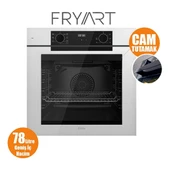 Ferre Fryart-Silentart Serisi Beyaz Set (SC406-WFA + QEP63CB +D078-SA ) - Döküm Izgara / 65 cm Ocak thumbnail 5