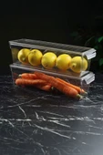 İronika Kapaklı Buzdolabı Düzenleyici Meyve Sebze Saklama Kabı Organizer 4'lü Set 7 L - 4,5 L - 3 L - 2 L - 5