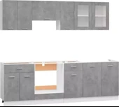 Tdesigno Tuana Mutfak 210 Cm Tezgah Dahil - Beton Görünümlü Kapak - 2