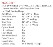 MAXTONE MXC-3017FBK DAVUL SET SİYAH thumbnail 2