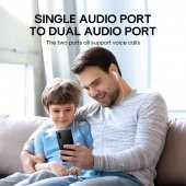Joyroom SY-A04 Splitter Y Kulaklık Ayırıcı Ses Kablosu 0,2 m-Siyah - 6