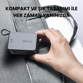 SMAYLİNG 20000 mAh 70W Süper Hızlı Şarj Powerbank  Dahili Type C Kablo, Çoklu Çıkış, LED Ekranlı Taşınabilir Şarj Cihazı - 5