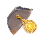 Altın Kaplama Tuğralı Kolye Ucu TGR-721 thumbnail 4