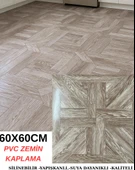 60cmx60cm Versay Model Desenli Pvc-Lvt Yapışkanlı Yer Kaplama Paneli Kauçuklu Floor Banyo WC S711P thumbnail 1
