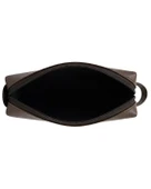 Yuga Tek Gözlü Suni Deri Kalem Çantası Kahverengi - 5