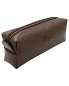 Yuga Tek Gözlü Suni Deri Kalem Çantası Kahverengi - 3