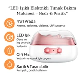 4’ü 1 Arada Elektrikli Tırnak Bakım Cihazı  LED Işıklı, Çift Hızlı, UV Kurutmalı - 5