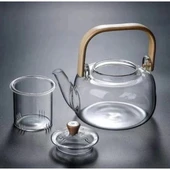 MDB Ahşap Saplı Cam Filtreli Demlik thumbnail 3