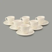 Kitchen Hammer 6'lı Kahve Fincan Takımı - Krem - 90 ml thumbnail 1