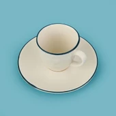 Kitchen Hammer 2'li Fincan Takımı - Krem / Mavi - 90 ml thumbnail 3