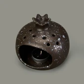 Deco Melograno Buhurdanlık - Siyah - 10 cm - 2