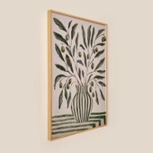 Deco Green Culture Olive Kanvas Tablo - Yeşil - 90x60 cm thumbnail 3