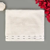 Soft Tiny Yüz Havlusu - Ekru / Siyah - 50x90 cm thumbnail 1