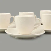 Kitchen Arnea 6'lı Kahve Fincan Takımı - Krem - 90 ml thumbnail 2