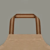 Gabardin Mutfak Önlüğü - Gri - 65x80 cm thumbnail 2