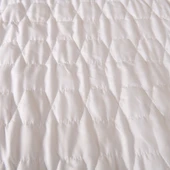 Soft Kapitoneli Sıvı Geçirmez Fitted Çift Kişilik Alez - Beyaz - 160x200 cm thumbnail 2